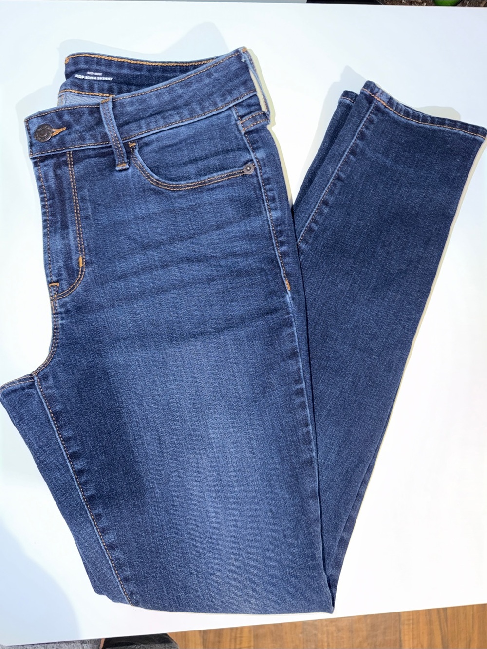 Old Navy Mid rise pop icon Dark Blue Skinny Jeans for Women